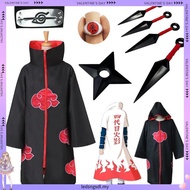 Anime Naruto Akatsuki Uchiha Itachi Cosplay Cloak Kids & Adults Ninja Robe Costume for Halloween