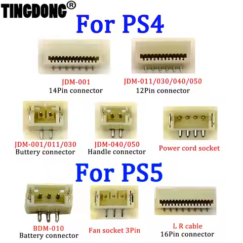 For PS4 PS5 Handle Original Charging Battery Contact Connector L2 R2 Ribbon Contact Clip Socket JDM-