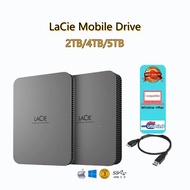 LaCie Mobile Drive Secure External Hard Drive Portable HDD - Space Grey USB-C 3.2  for PC and Mac( 1