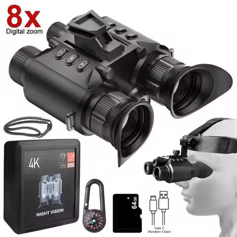 4K Binoculars with Protective Goggles and 8x Digital Zoom Night Vision Device Can Be Used for Outdoo