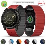 22mm 26mm High Quality Silicone Magnetic Bracelet Sports Replace Band Quick Fit Strap For Garmin Fenix 7 7X Pro 6 6X 5 5X Plus 3 HR Approach S70 47mm S62 S60