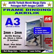 Latest Acrylic Frame Size. A3 Acrylic Frame/ Wall Frame/ Margacipta/