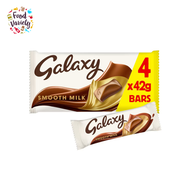 Galaxy Smooth Milk Chocolate Bars Multipack [4x42g] 168g แกแล็กซี่ ช็อกโกแลตนมเนียนนุ่ม แพ็ค 168 กรั