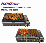 HOMELUX 2 IN 1 PORTABLE CASSETTE GRILL INFRARED HPB-8008B BBQ Camping / BBQ Stove / Portable Outdoor Glamping Camping Gas Stove / Tungku Dapur Gas Mini / Hiking Picnic 煤气炉