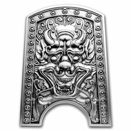 AFZA 2 OZ SILVER .999 DOGGAEBI CHIWOO CHEONWANG SHIELD STACKER BAR COIN BU