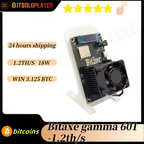 Bitaxe Gamma 601 1.5th/s 25W BM1370 Bitcoin ASIC Miner Open Source Bitcoin Miner With 5V6A Power Sup