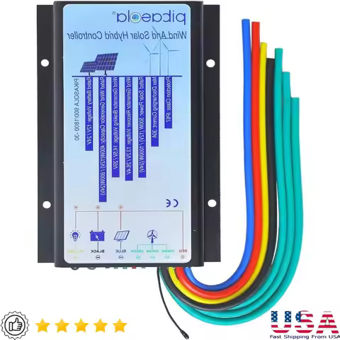 Hybrid Charge Controller 30A 12V 24V Off Grid Wind Solar Power PWM Battery IP67 Waterproof Aluminum