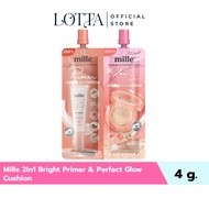 (1 Pack) Mille 2in1 Bright Primer & Perfect Glow Cushion 4g.+4g.