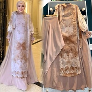 SHELLASAUKIA GAMIS DRESS KATUN SET HIJAB ORI BY SHELLASAUKIA