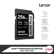 Lexar SILVER PLUS 256GB UHS-I U3 V30 SDXC (เอสดีการ์ด) Full-HD 3D 4K RW205/150MB/s (LSDSIPL256G) เมม