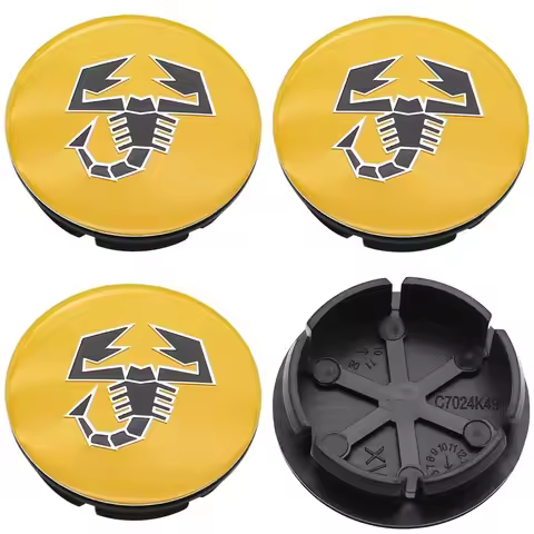 4Pcs 50mm 60mm Fiat Abarth Scorpion Wheel Hub Center Cap Dust Cover for Fiat Abarth 500e Tipo 500 50
