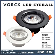 LH CR2 LED Eyeball Spot light Downlight 3W 7W Round 3000K 3C Tricolor 3 Color