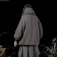 Cyberpunk Style Clothing  Double Neck Hoodie Techwear Harajuku Men's Hoodie Hip Hop Streetwear Pullo