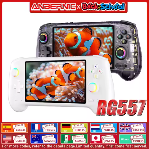 ANBERNIC RG557 Handheld Game Console 5.48'' AMOLED Android 14 5500mAH Bluetooth 5.3 Portable Video G