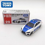 BMW i4 Police Car Model 1 32 Alloy Diecast Toy 2025 Edition Metal Patrol Vehicle Desktop Display