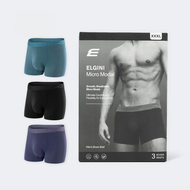 ELGINI E16315 Seluar Dalam Boxer Micro Modal Lelaki M-3XL | Men’s Micro Modal Boxer Brief