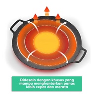 Grill Pan / Plate Induction Frying Pan Grill/ Flat Frying Pan/ Flat Baking and Cooking Pan/ 30Cm 34C