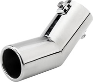 LEPEVNEY Exhaust Pipe Tip Stainless Steel Chrome Curved Exhaust Tail Muffler Tail Pipe Fits Car 51mm