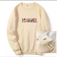 H&M MARVEL Men's CREWNECK Cream BIG Size SML XL XXL