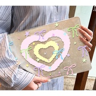 Shesell macbook(Glitter)Heart Bow Pro13 Air13/15 A3240 Case For macbook Transparent Pro14/16 A2681