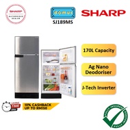 3 STAR Sharp Refrigerator 2 Door Inverter 170L Fridge Peti Sejuk Peti Ais 2 Pintu Inverter Murah 冰箱 SJ189MS