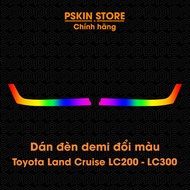 Decal stickers to change demi light color for Toyota Land Cruise LC200 - LC300, daylight, PSKIN car 