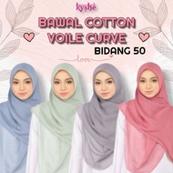 TUDUNG BAWAL COTTON VOILE CURVE BIDANG 50" (BORONG/RETAIL)