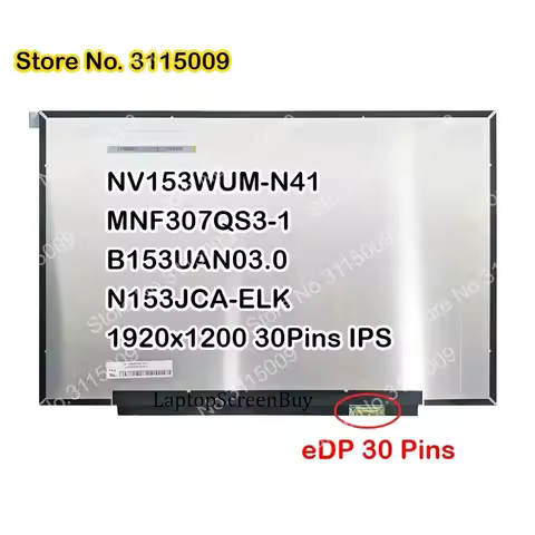 NV153WUM-N41 V8.0 MNF307QS3-1 B153UAN03.0 N153JCA-ELK LCD LED Screen 15.3" FHD 1920x1200 Display Pan