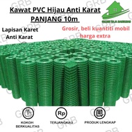 Kawat Loket PVC Hijau 1/2 Inch Mesh Ayakan RAM Kawat Kandang 1/2" 1/4 Inch Jaring kawat besar kecil