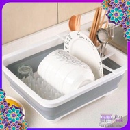 [ Local Ready Stocks ] iGOZO Collapsible Dish Drainer Home Kitchen Pinggan Mangkuk Rumah Dapur Kering Singki Sink