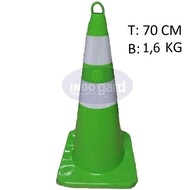 HIJAU Traffic Safety Cone 70cm, Parking Cone, Road Barrier, Green, Project, Housing