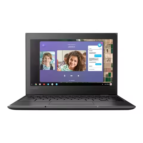Lenovo Chromebook 100e 11.6" 4GB 16GB Intel Celeron N3350 X2 1.1GHz, Black  (Certified Refurbished)