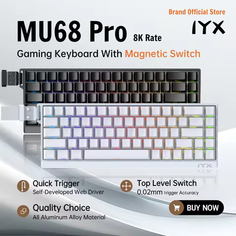 IYX MU68 PRO Magnetic Switch Gaming Keyboard Aluminum Alloy 8000Hz Quick Trigger Mechanical Keyboard