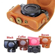 For Canon G7X Mark II G7XII G7X III G7X3 Digital Camera Cover Cases with Strap Canon Leather case