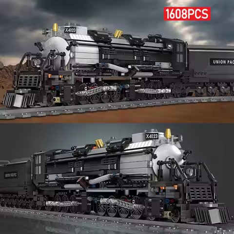 Technical Steam Locomotive The Union Pacific Big Boy Model Building Blocks City Railway Train Bricks