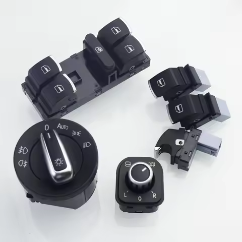 Headlight Switch Side Mirror Push Button Master Window Switch For Passat B6 Tiguan Caddy Golf Jetta 