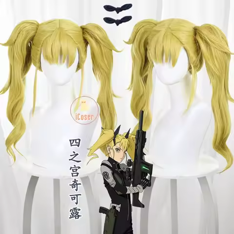 Kikoru Shinomiya Cosplay Wig Anime Kaiju No. 8 Long Blonde Hair Double Tail Hairpins Third Division 