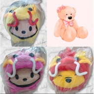 CPCM Giant Disney Tsum Tsum Soft Plush Toy 33cm Lucky Dragon Series - Minnie, Mickey &amp; Pooh