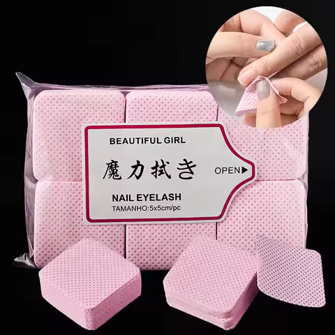 NEW 300PCS Lint Free Nail Wipes Nail Equipment Cotton Pads Lint-free Napkins for Manicure Cotton for