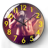 Jam Dinding Gim Profesional Jam Kuarza Jam Studio Yoga Bilik Amalan Jam Hiasan Jam Kawalan Radio Pel