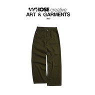 DEEP OLIVE WIDE STRAIGHT JEANS WHOSE - Wide fit STRAIGHT leg jeans Whose Studio 514