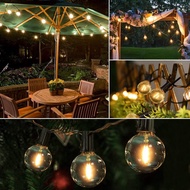 Solar String light Outdoor Waterproof G40 Bulb Patio Fairy Lights Party Garden Wedding Decore Lamp