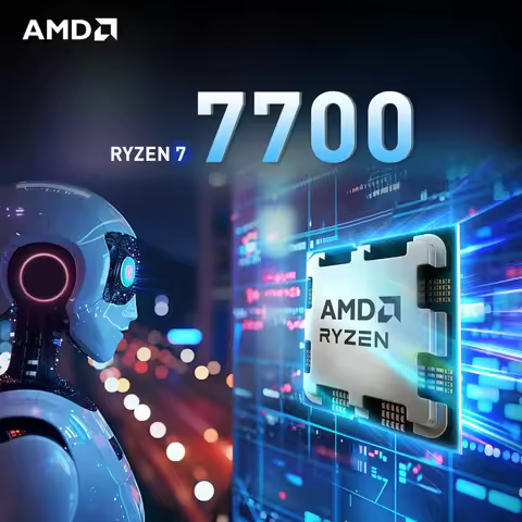 AMD Ryzen 7 7700 8-Core 16-Thread B650 3.8GHz L3=32M Processor 65W R7 7700 Socket AM5 5NM DDR5 NEW b