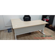 L Shape Office Table With J Metal Leg (5 X 5 and 6 X 5 Feet) - Home And Office System -  V-B Series