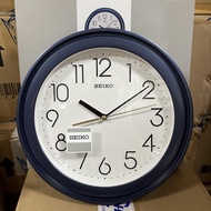 [Original] Seiko Clock QXA577L Blue Analog Simple Quartz Wall Clock QXA577 QXA577LN