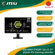 MSI MAG 274QRF-QD E2 Gaming Monitor -  27"/IPS/QHD/180Hz/1ms/Height Adjustment/DP,HDMI,TYPEC/3Y