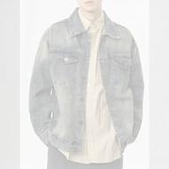 DZH | Washed Aged Stylish Dapper Denim Jacket