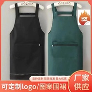 Heavy-Duty Work Apron with Zipper Pockets | Waterproof Kitchen & Cafe Apron