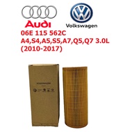 AUDI A4,S4,A5,S5,A7,Q5,Q7 3.0L (2010-2017) AUDI ORIGINAL GENUINE OIL FILTER PENAPIS MINYAK 06E 115 5