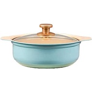 IRIS OHYAMA ITP-24, Induction Non-Stick Ceramic Pot Cookware Blue, 1.3Kg, 24x24x8cm(LxWxH)